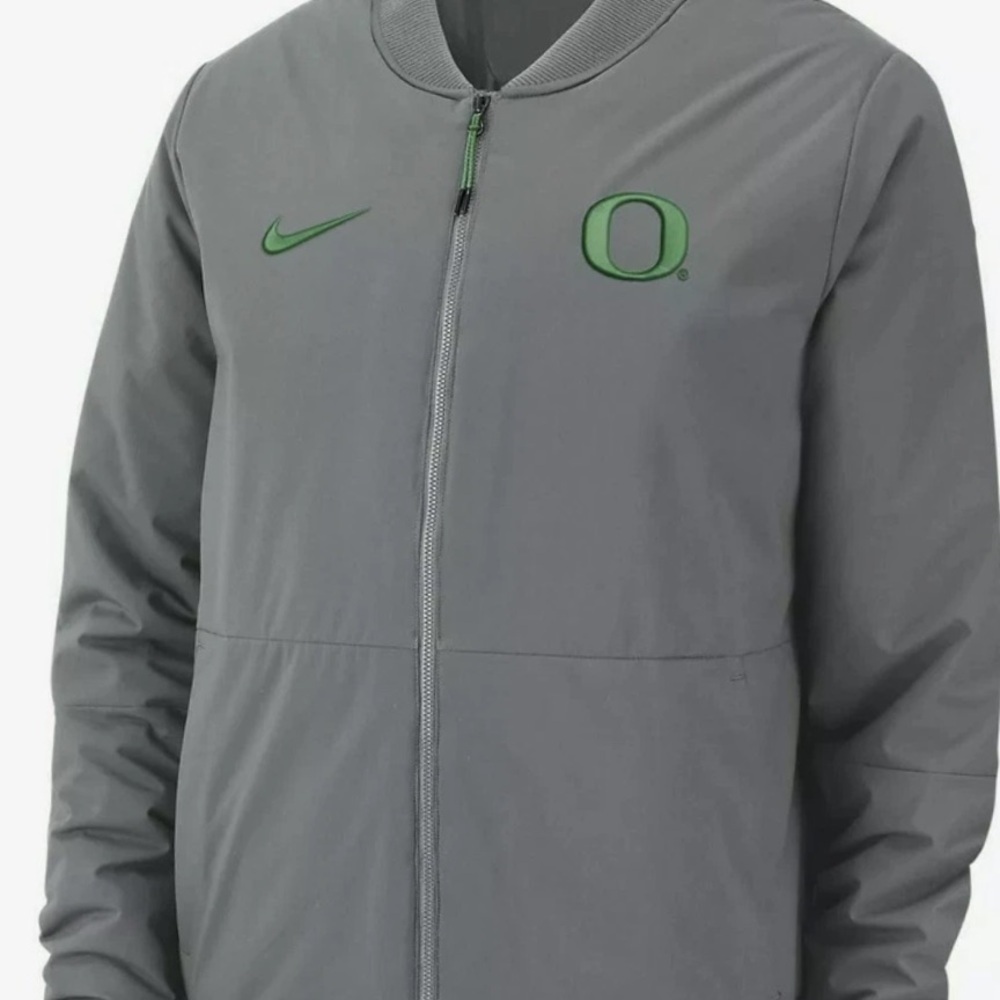 Nike Shield Oregon Ducks Cool Grey Bomber Jacket Men’s Sz 3XL